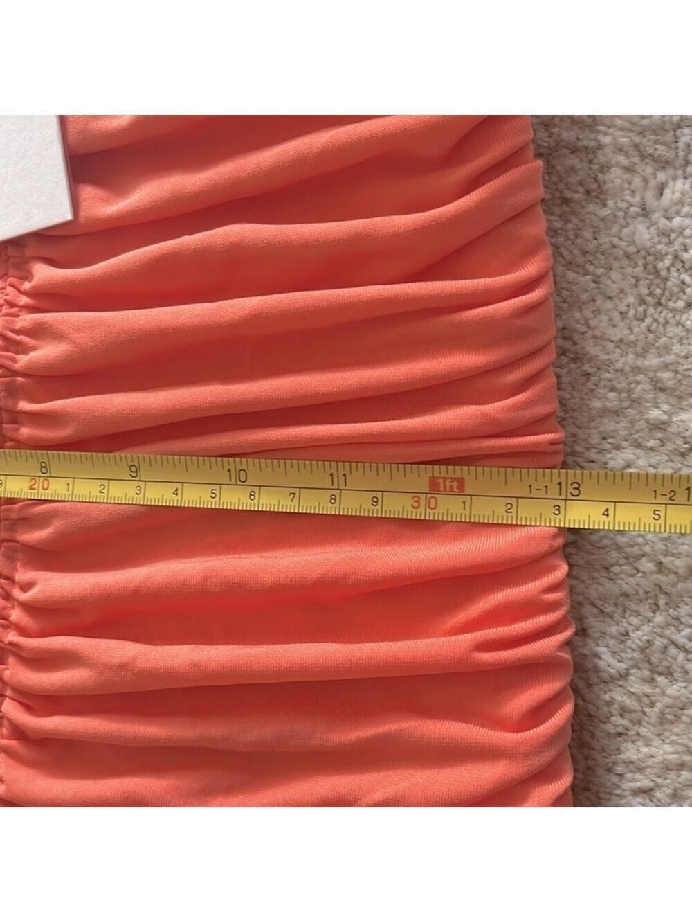 A.L.C. Allegra Ruched Embellished Halter Bodycon Sangria Orange Midi Dress Small - Picture 13 of 16